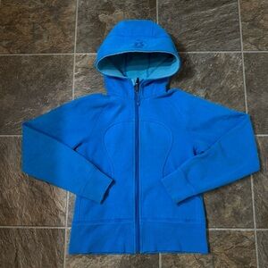 Lululemon Blue Full Zip Stretch Scuba Hoodie Women’s Sz 8